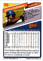 1993 Topps Gold Vince Coleman #765