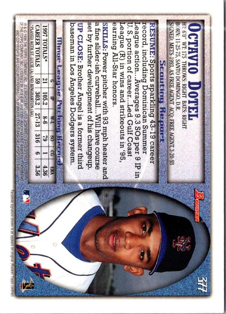 1998 Bowman Octavio Dotel