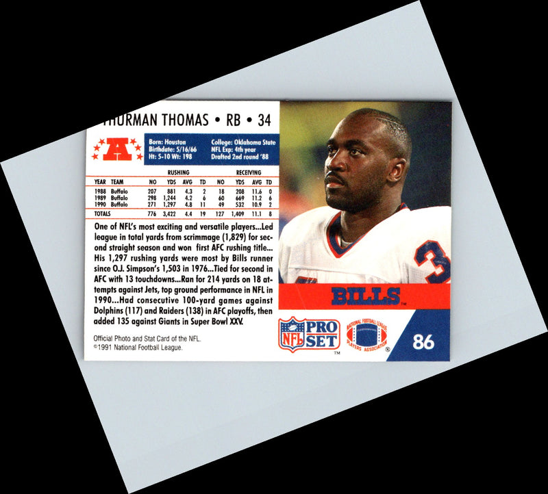 1991 Pro Set Thurman Thomas