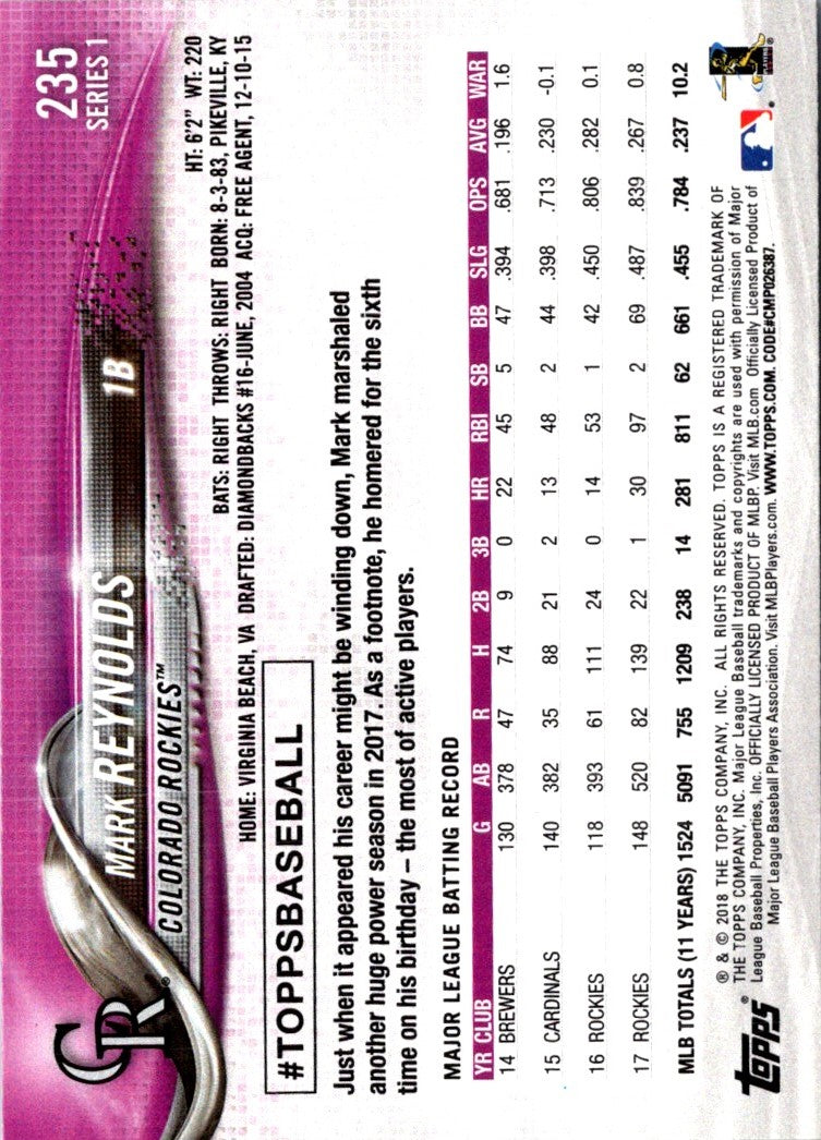 2018 Topps Mark Reynolds