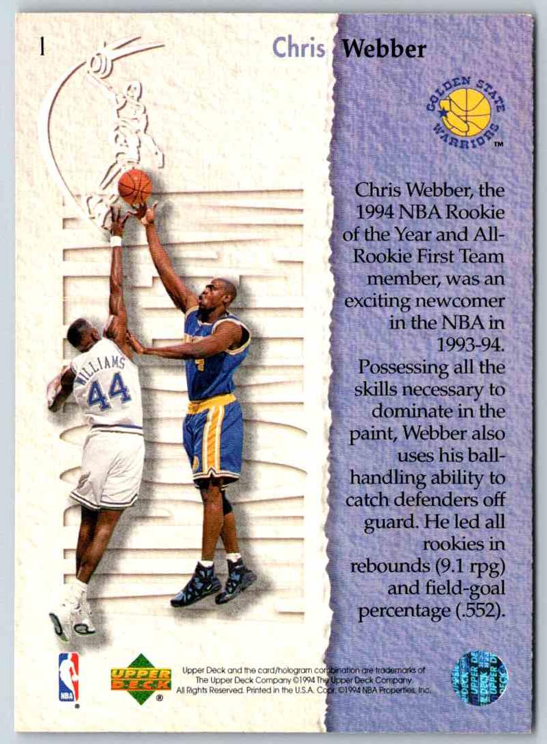 1995 Upper Deck Chris Webber