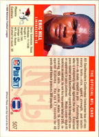 1989 Pro Set Eric Hill #507 Rookie