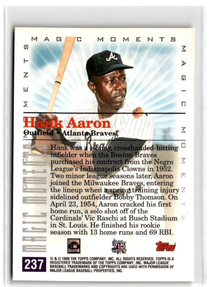 2000 Topps Limited Hank Aaron