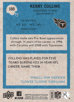 2009 Upper Deck Kerry Collins #188