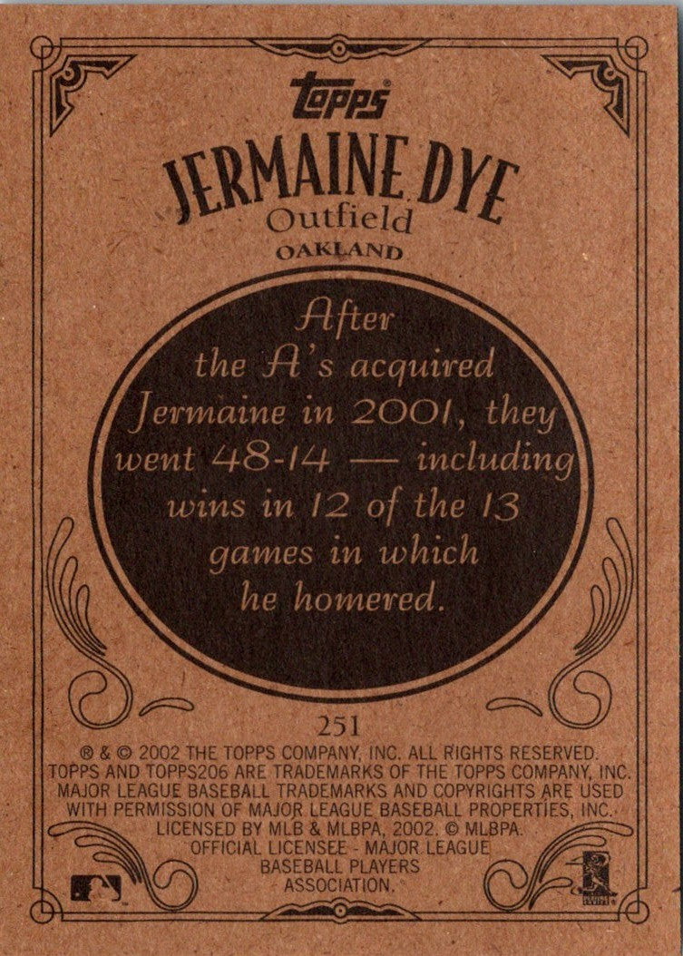 2002 Topps 206 Jermaine Dye