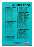 1993 Fleer Excel Checklist #298