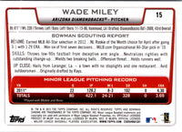 2012 Bowman Draft Picks & Prospects Chrome Wade Miley #15