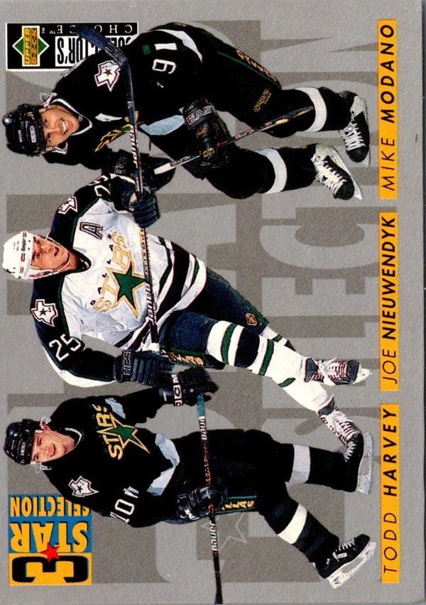 1996 Collector's Choice Mike Modano/Joe Nieuwendyk/Todd Harvey #315