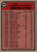 1981 Topps Houston Astros - Bill Virdon