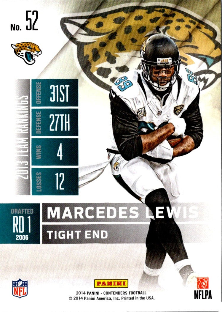 2014 Panini Contenders Marcedes Lewis