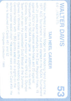 1989 Collegiate Collection North Carolina's Finest Walter Davis #53