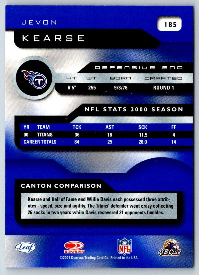 2001 Quantum Leaf Jevon Kearse