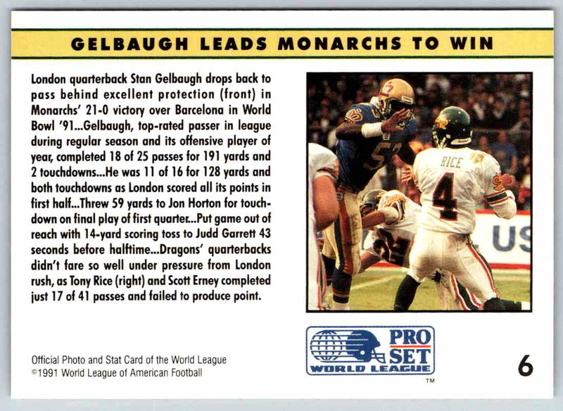 1991 Proset World League Stan Gelbaugh