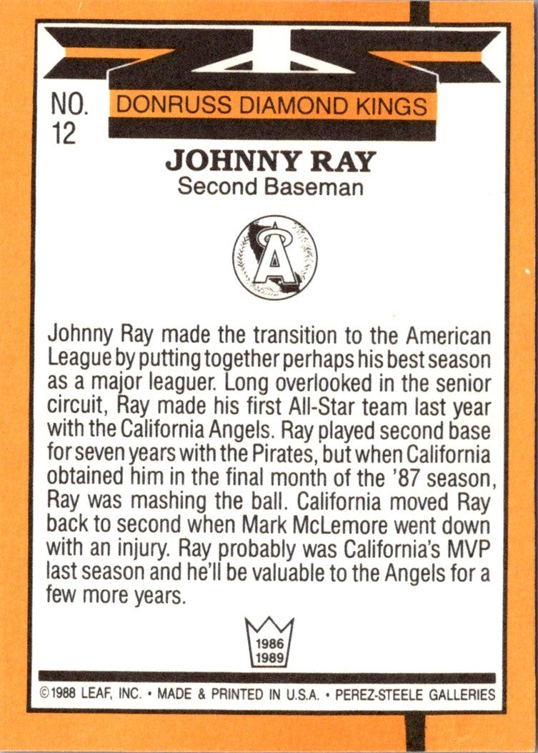 1989 Diamond Kings Johnny Ray