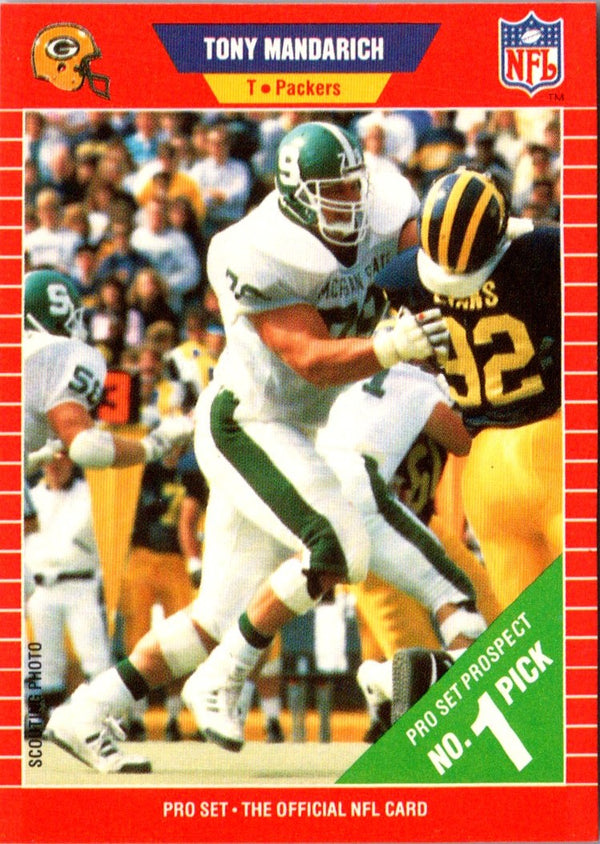 1989 Pro Set Tony Mandarich #495 Rookie