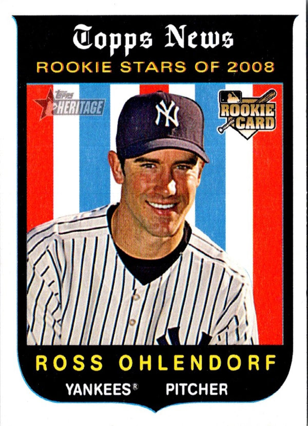 2008 Topps Heritage Ross Ohlendorf #137 Rookie