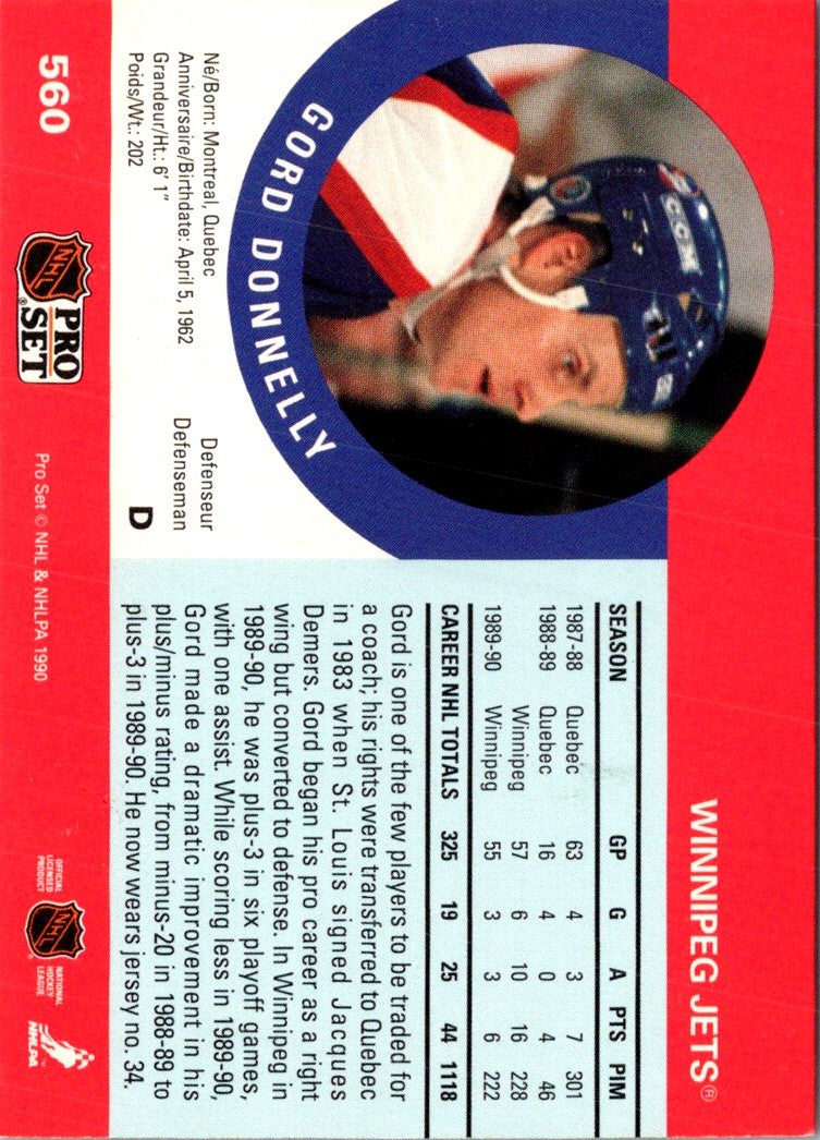 1990 Pro Set Gord Donnelly