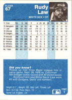 1984 Fleer Rudy Law #67