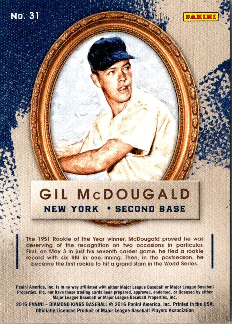 2016 Panini Diamond Kings Gil McDougald