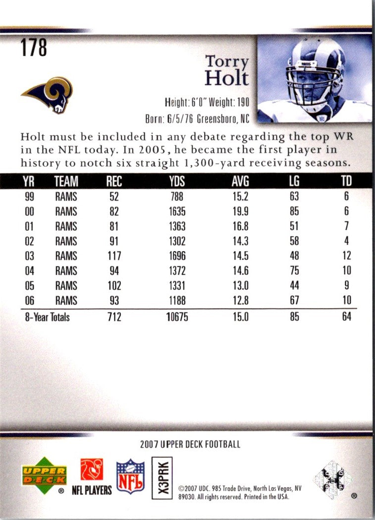 2007 Upper Deck Torry Holt