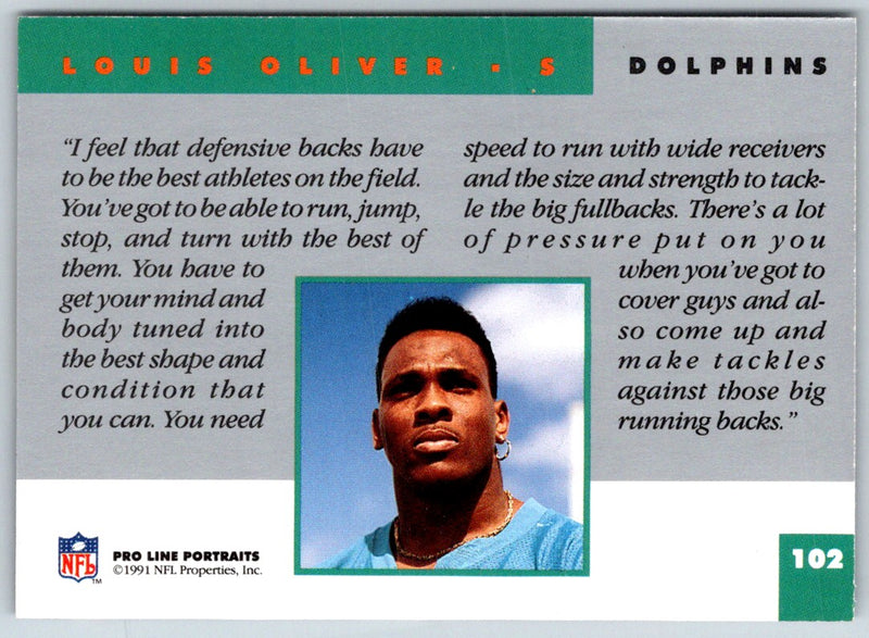 1991 Pro Line Portraits Autographs Louis Oliver