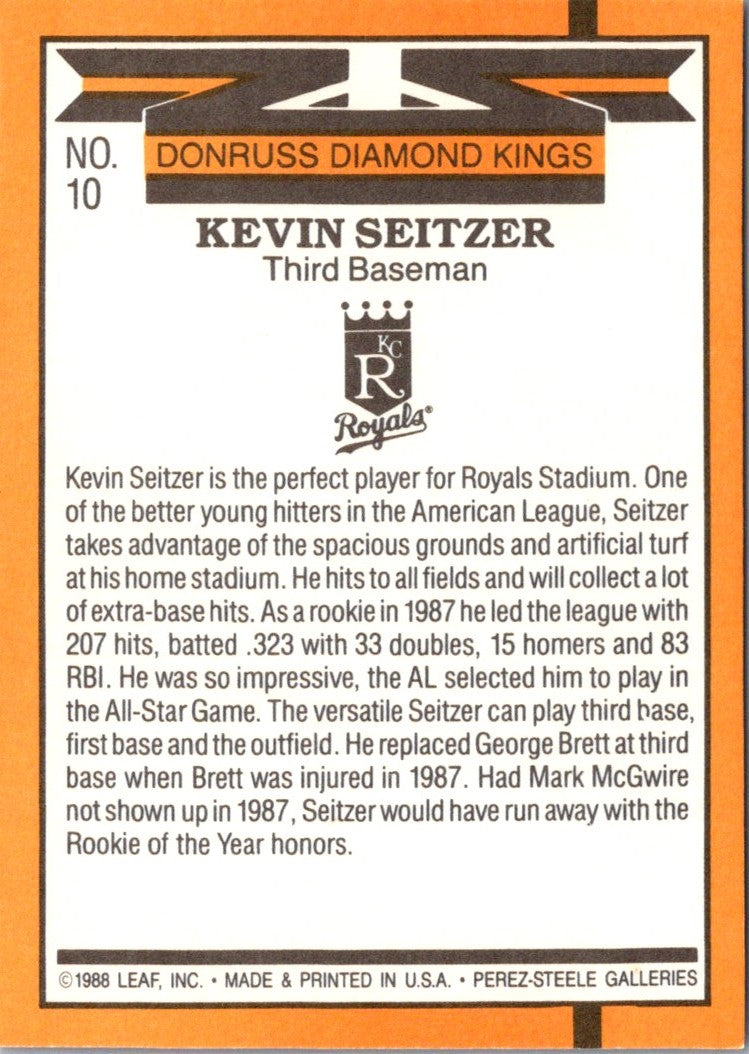 1989 Diamond Kings Kevin Seitzer