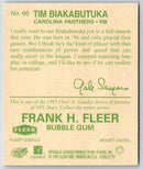 1997 Fleer Goudey II Tim Biakabutuka