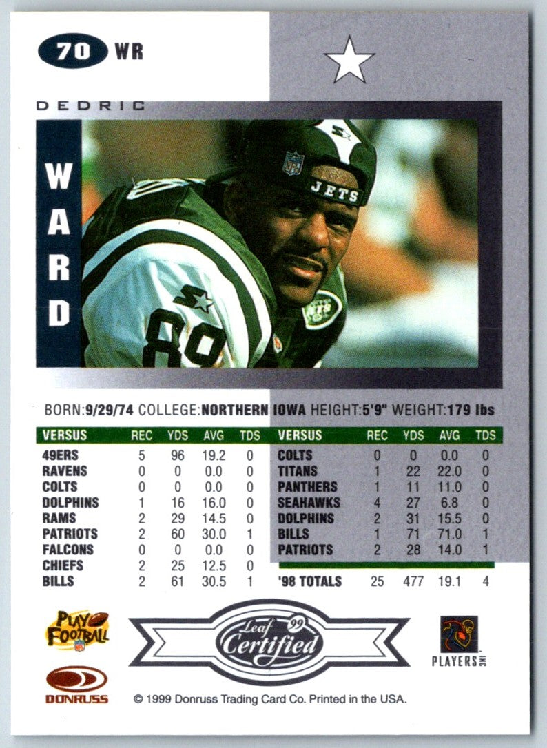 1999 Leaf Certified Dedric Ward