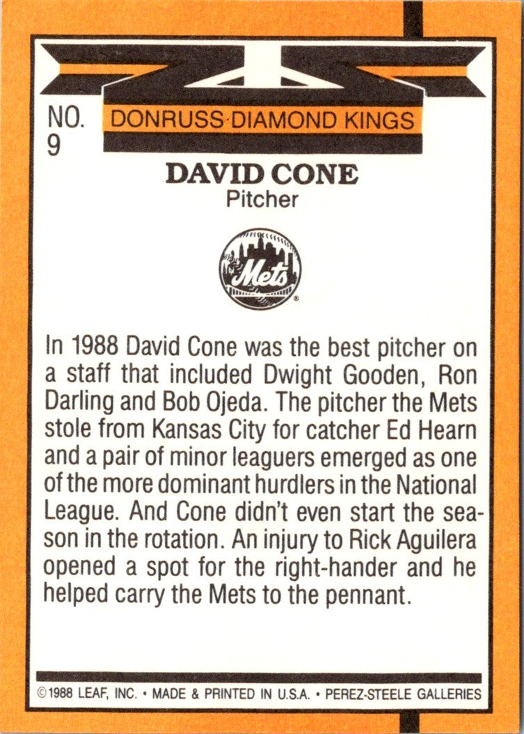 1989 Diamond Kings David Cone