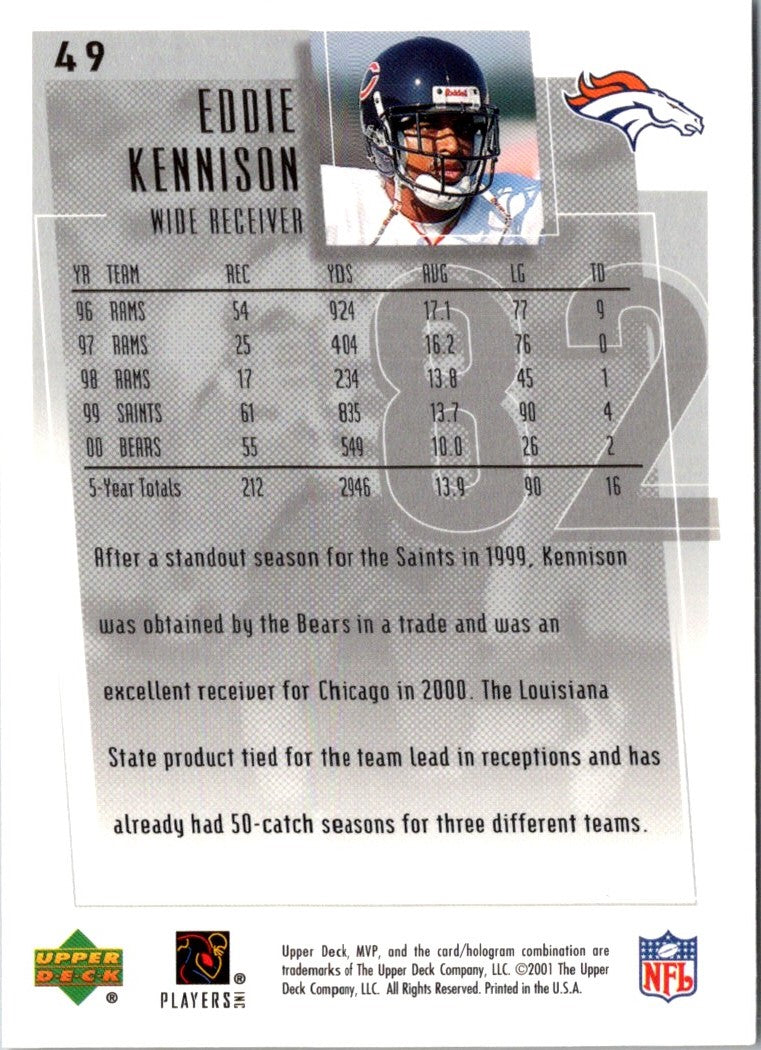 2001 Upper Deck MVP Eddie Kennison