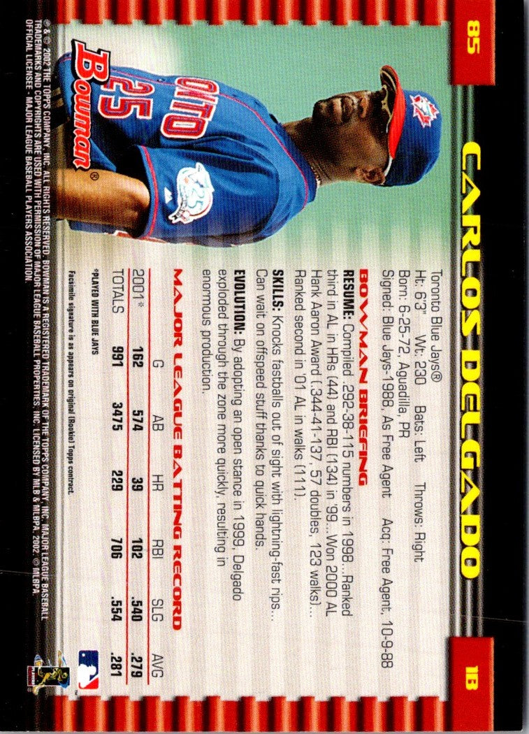 2002 Bowman Carlos Delgado