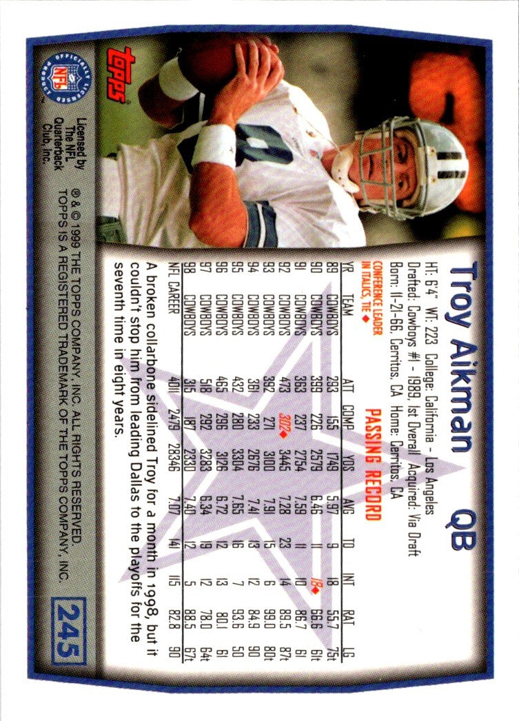 1999 Topps Troy Aikman