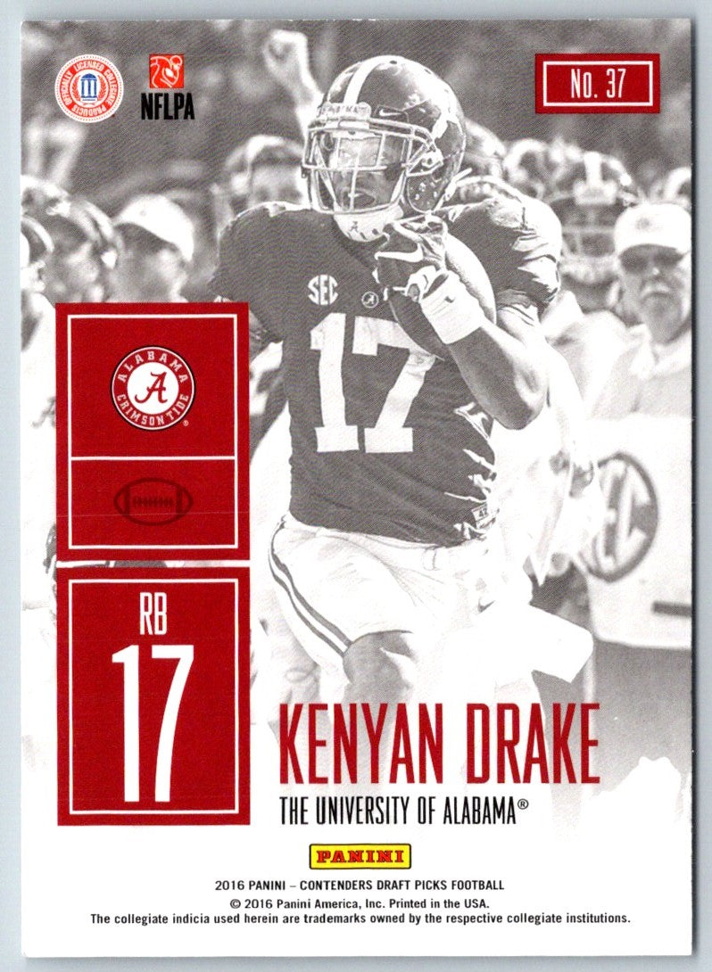 2016 Panini Contenders Draft Picks Game Day Tickets Kenyan Drake