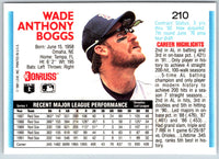 1992 Donruss Wade Boggs #210