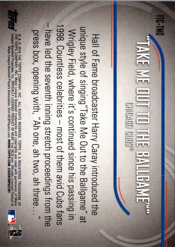 2018 Topps Opening Day Team Traditions & Celebrations Take Me Out to the Ballgame