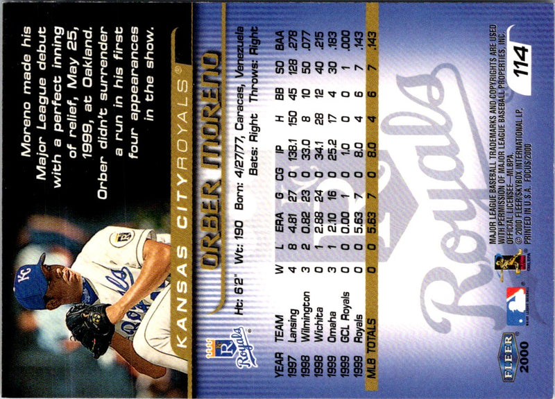 2000 Fleer Focus Orber Moreno