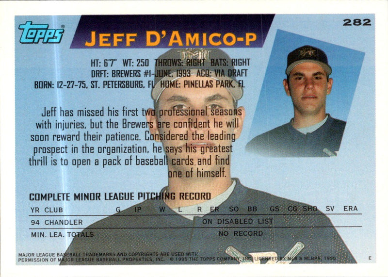 1995 Topps Jeff D'Amico