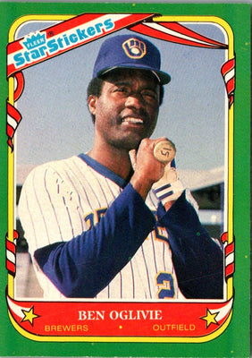 1987 Fleer Star Stickers Ben Oglivie #85
