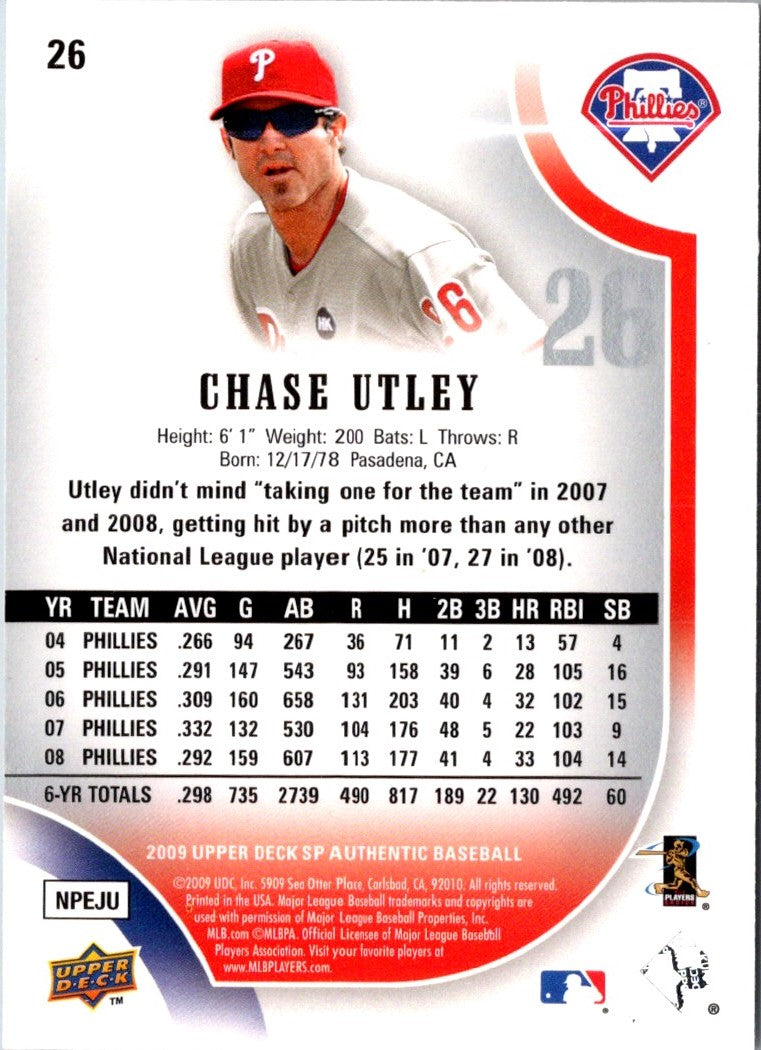 2009 Upper Deck SP Chase Utley