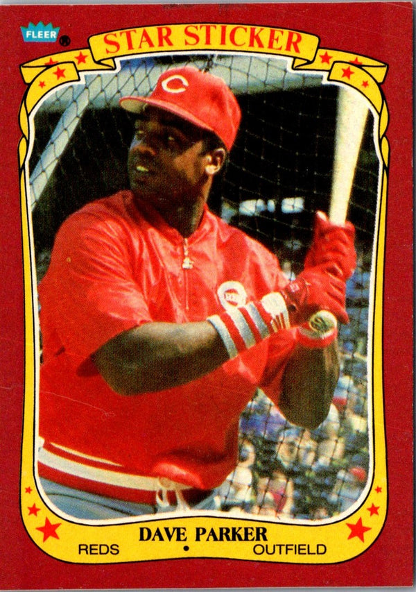 1986 Fleer Star Stickers Dave Parker #84