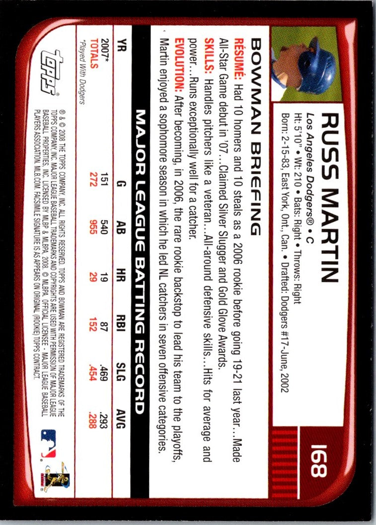 2008 Bowman Russell Martin