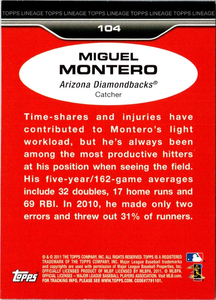 2011 Topps Lineage Miguel Montero