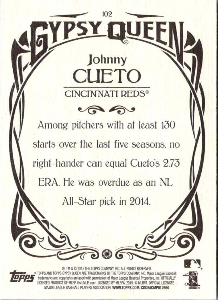 2015 Topps Gypsy Queen Johnny Cueto