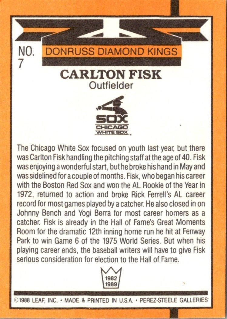 1989 Diamond Kings Carlton Fisk
