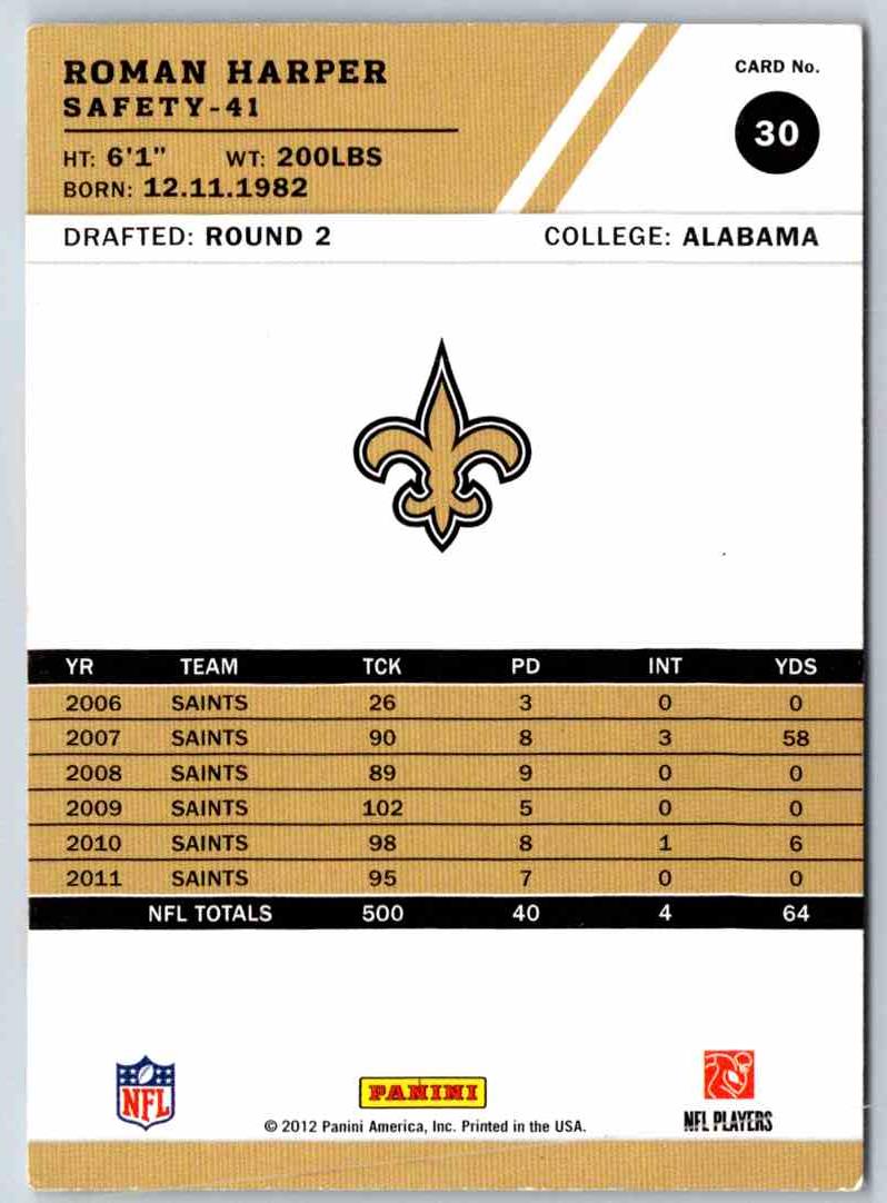 2012 Score Roman Harper