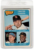 1965 Topps Mays Santo NL Leaders