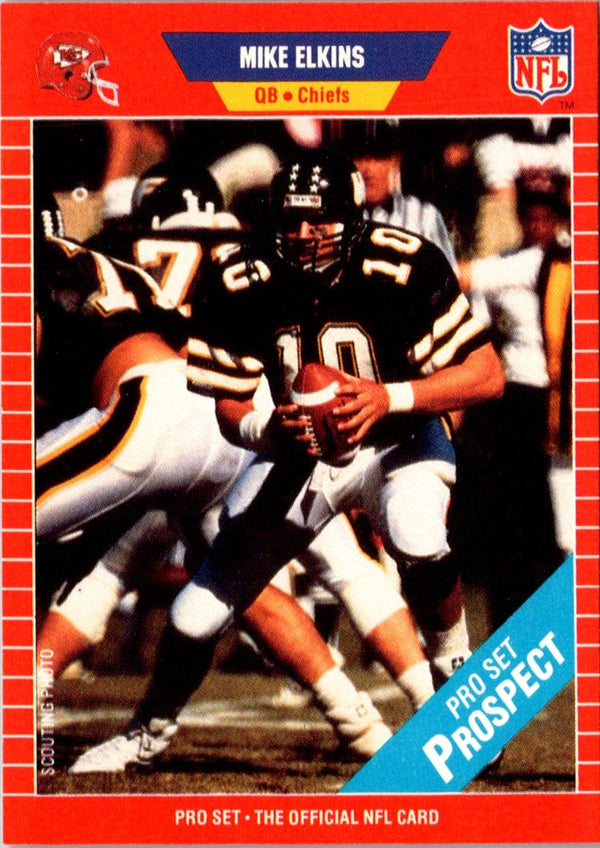 1989 Pro Set Mike Elkins #525 Rookie