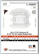 2003 Fleer Authentix T.J. Duckett