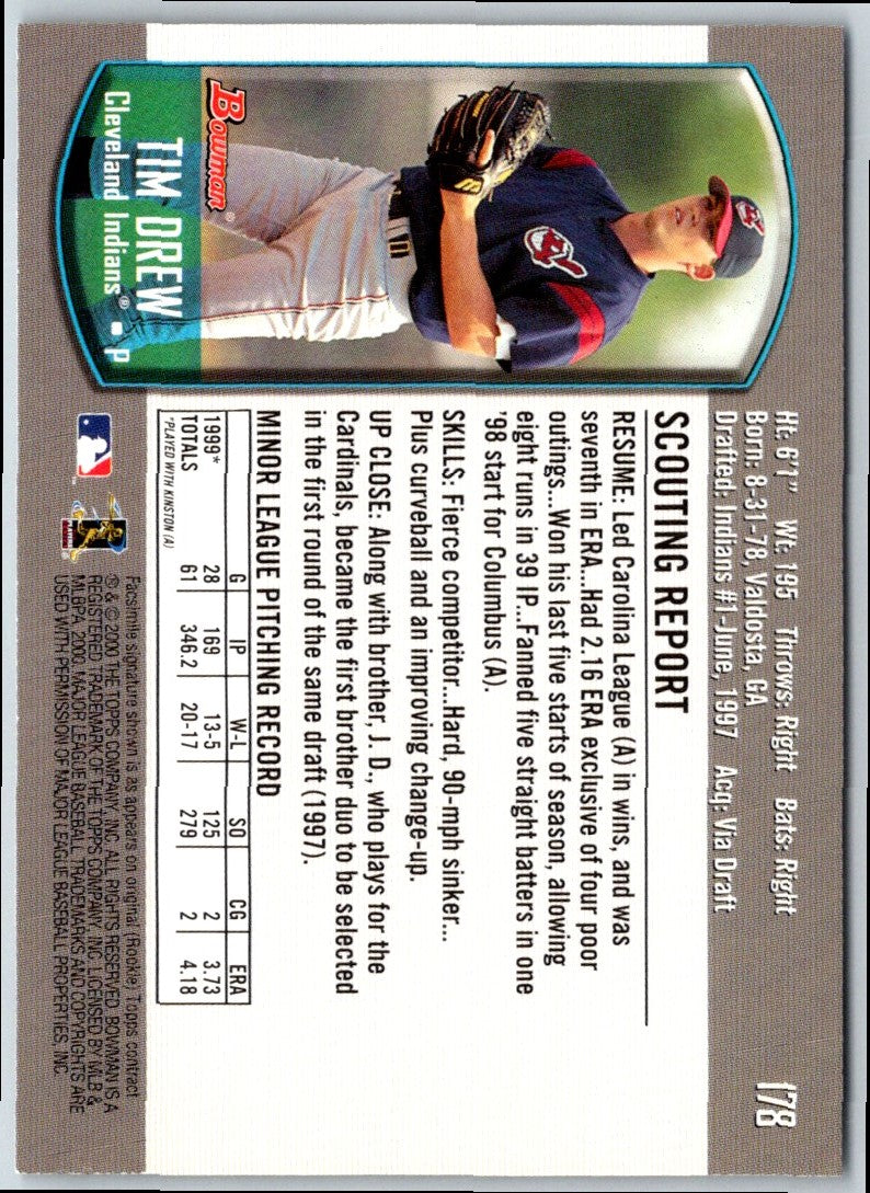 2000 Bowman Tim Drew