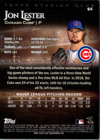 2019 Stadium Club Jon Lester #64